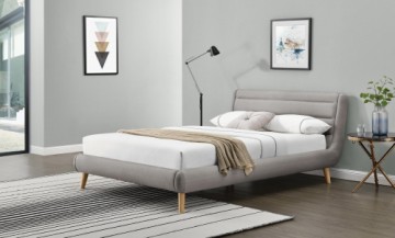 Halmar ELANDA 140 bed, color: light grey