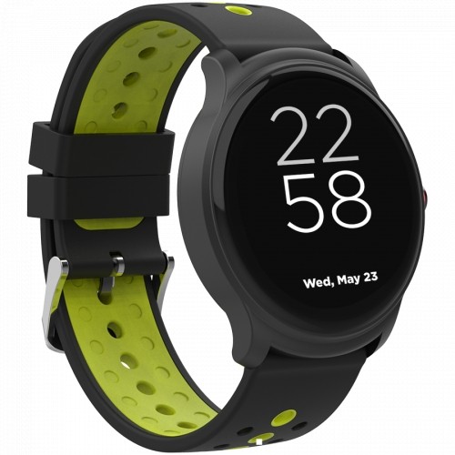 Canyon Smart watch, 1.3inches IPS full touch screen, Alloy+plastic body,IP68 waterproof, multi-sport mode with swimming mode, compatibility with iOS and android,Black-Green with extra belt, Host: 262x43.6x12.5mm, Strap: 240x22mm, 60g image 3