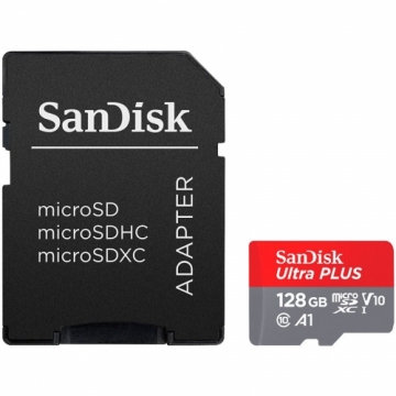 SANDISK 128GB microSDHC Card with Adapter