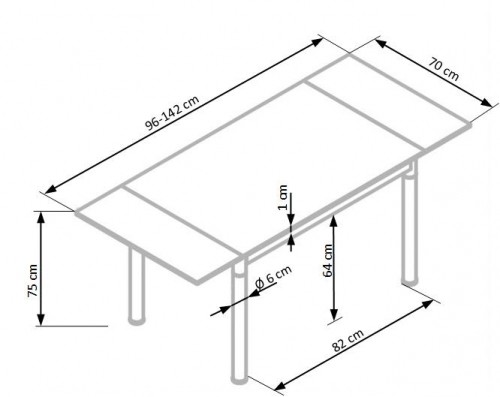 Halmar LOGAN 2 table color: grey image 5