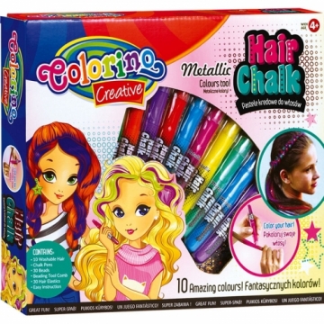 Colorino Kids COLORINO CREATIVE Krīts matu krāsošanai 10 krāsas, 68635PTR