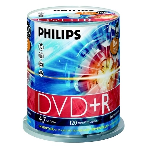 PHILIPS DVD+R 4.7GB CAKE BOX 100 image 1