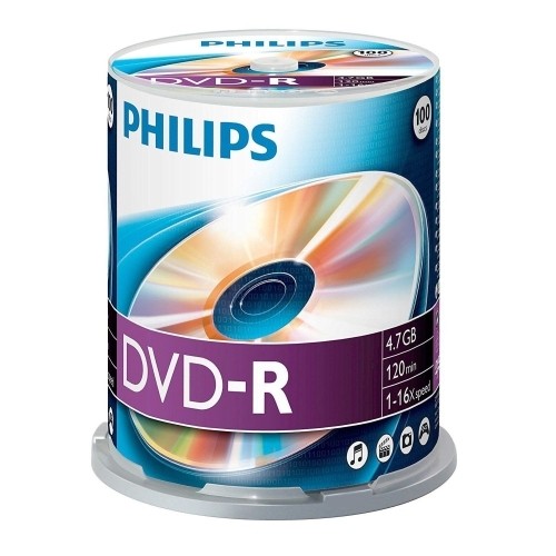 PHILIPS DVD-R 4.7GB CAKE BOX 100 image 1