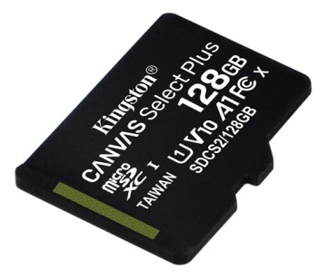 Kingston Canvas Select Plus MicroSDXC, 128GB, Class 10 UHS-I, black / KING-2974