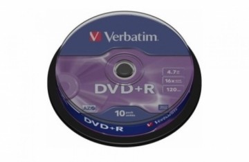 Verbatim Matricas DVD+R Datalife 4.7GB 16x Papildus Aizsardzība / 10gb. iepakojumā