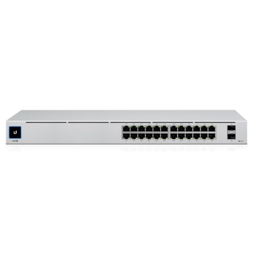 Switch|UBIQUITI|USW-24-POE|Type L2|Desktop/pedestal|Rack|24x10Base-T / 100Base-TX / 1000Base-T|2xSFP|PoE ports 24|32 Watts|USW-24-POE image 1
