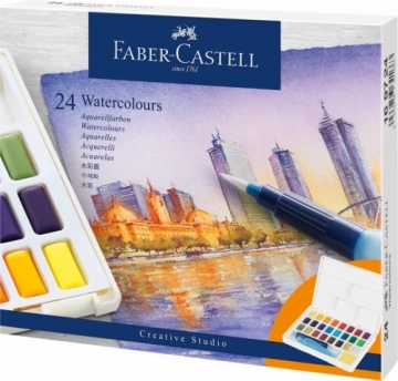 Ūdens krāsas Faber-Castell Creative Studio 24 krāsas