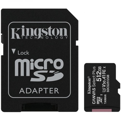 Kingston 512GB micSDXC Canvas Select Plus 100R A1 C10 Card + ADP EAN: 740617298727 image 1