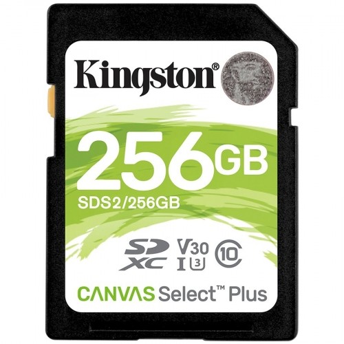 Kingston 256GB SDXC Canvas Select Plus 100R C10 UHS-I U3 V30 EAN: 740617298123 image 1