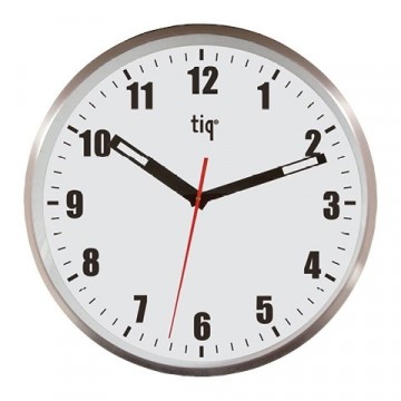 Sienas pulkstenis alumīnija rāmī Tiq F66124R, diametrs 50cm (P)