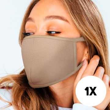 Textile double-layer reusable masks (1pcs / beige)