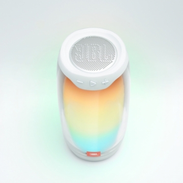 JBL portatīvā skanda ar LED gaismas efektiem, balta - JBLPULSE4WHT
