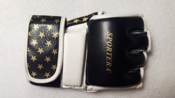 Sportera MMA Боевые перчатки 1521 (balts/melns ar zvaigzni)