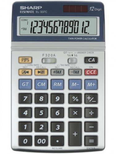 Galda kalkulators Sharp SH-EL337C sudraba image 1