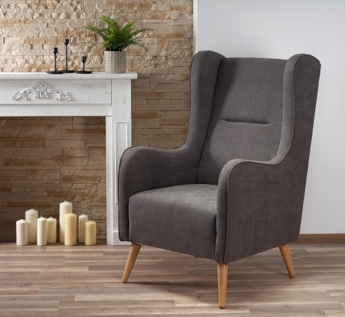 Halmar CHESTER leisure chair, color: dark grey image 1