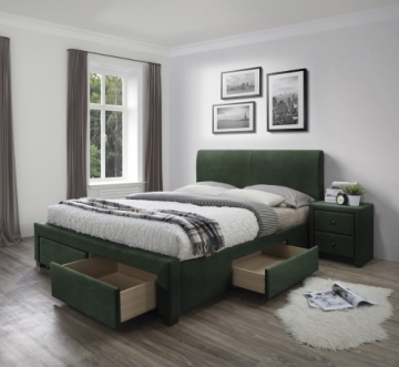 Halmar MODENA 3 bed with drawers, color: dark grey