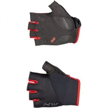 Northwave Fast Short Glove / Melna / Sarkana / L