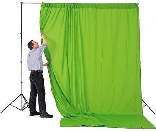 Falcon Eyes background cloth 2.9x5m, chroma green (BCP-10) image 1