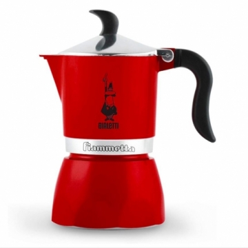 Bialetti Fiammetta Stovetop Espresso Maker Red 3 cups
