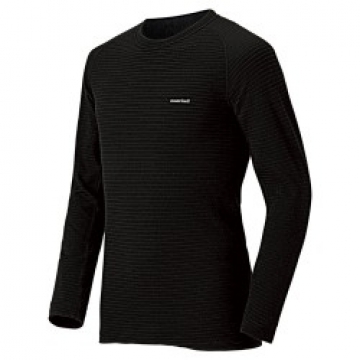 Mont-bell Termo krekls M SUPER MERINO Wool shirt, Expedition Weight XL Black