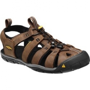 Keen Sandales Clearwater CNX Leather 45 Dark Earth/Black