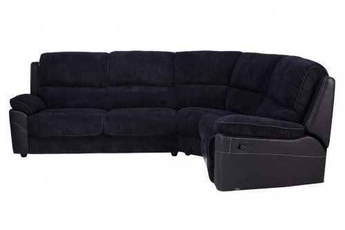 Corner sofa Brooks 1625 right (r) sofabed, recliner MBT-04+BO dark blue fabric image 3
