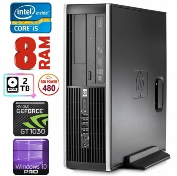 Hewlett-packard HP 8100 Elite SFF i5-750 8GB 480SSD+2TB GT1030 2GB DVD WIN10Pro