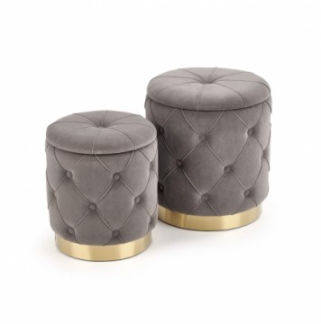 Halmar POLLY set of two stools, color: grey