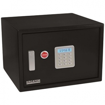 Elektroniskais seifs ar atslēgu 438x300x400mm Kreator