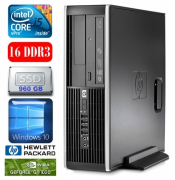 Hewlett-packard HP 8100 Elite SFF i5-650 16GB 960SSD GT1030 2GB DVD WIN10