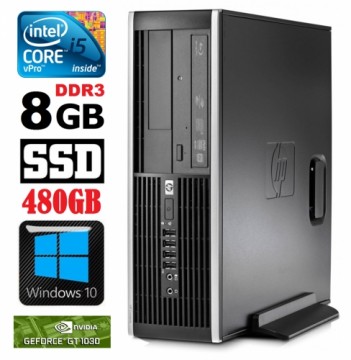 Hewlett-packard HP 8100 Elite SFF i5-650 8GB 480SSD GT1030 2GB DVD WIN10