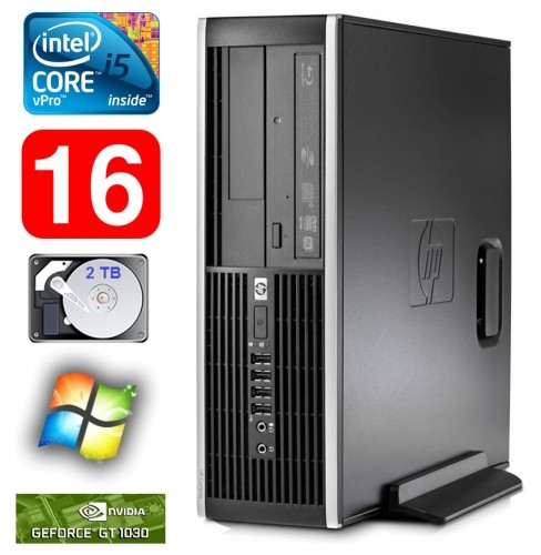 Hewlett-packard HP 8100 Elite SFF i5-650 16GB 2TB GT1030 2GB DVD WIN7Pro image 1