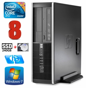 Hewlett-packard HP 8100 Elite SFF i5-650 8GB 240SSD+1TB DVD WIN7Pro