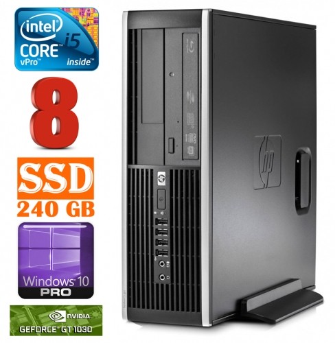 Hewlett-packard HP 8100 Elite SFF i5-650 8GB 240SSD GT1030 2GB DVD WIN10Pro image 1