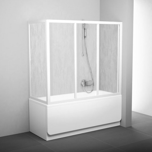 Ravak Fiksētā vannas sieniņa APSV-70 satin+glass Transparent image 1