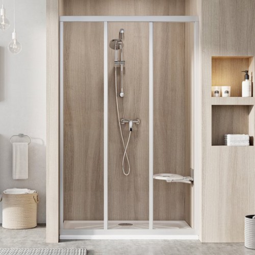 Ravak dušas durvis ASDP3-110 satin+glass Transparent image 1