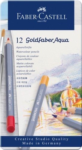 Akvareļu zīmuļi Faber-Castell Goldfaber Aqua Creative Studio 12 krāsas image 1