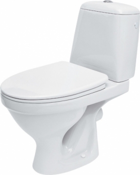 Cersanit WC pods EKO 2000 ar horizonālo izvādu, 3/6l, ar duroplast vāku