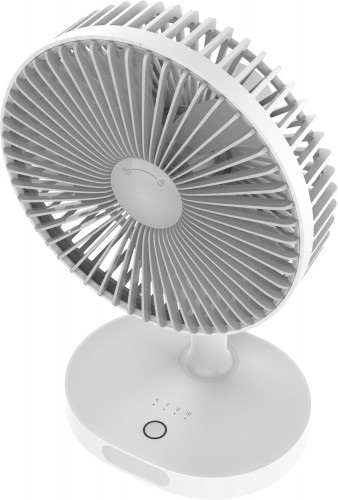 Platinet вентилятор с аккумулятором 3000mAh, белый/серый (45242) image 1