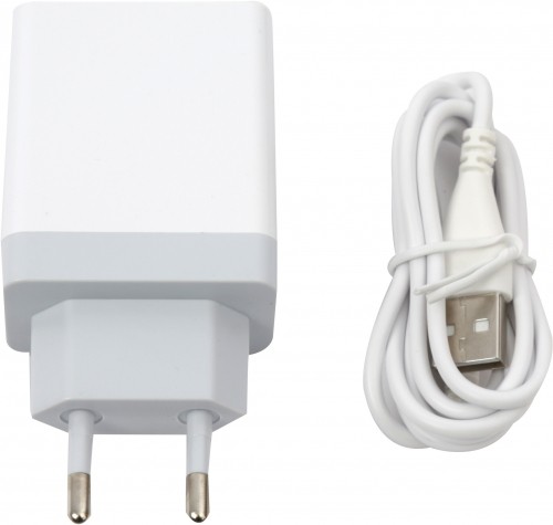 Platinet USB lādētājs + kabelis 2xUSB 3,4A, balts (43723) image 2