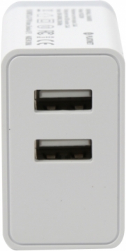 Platinet USB lādētājs + kabelis 2xUSB 3,4A, balts (43723)
