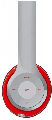 Omega Freestyle bezvadu austiņas + mikrofons FH0915, pelēkas/sarkanas image 1