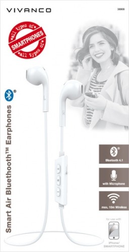 Vivanco bezvadu austiņas + mikrofons Smart Air 3, baltas (38908) image 1