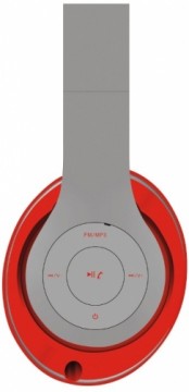 Omega Freestyle наушники + микрофон FH0916, серый/красный