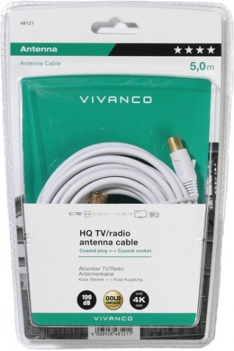 Vivanco koaksiālais kabelis HQ 5m (48121) image 1