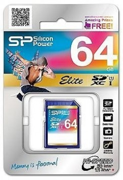 Silicon Power atmiņas karte SDXC 64GB Elite