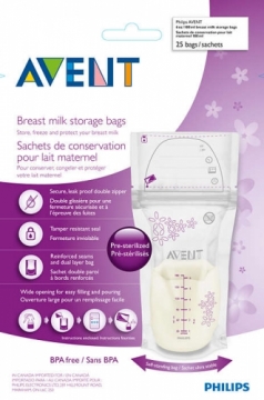 Philips Avent piena uzglabāšanas maisiņi 180ml/25 gab. - SCF603/25