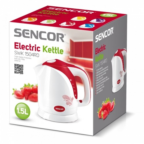 Kettle Sencor SWK1504RD white/red image 2