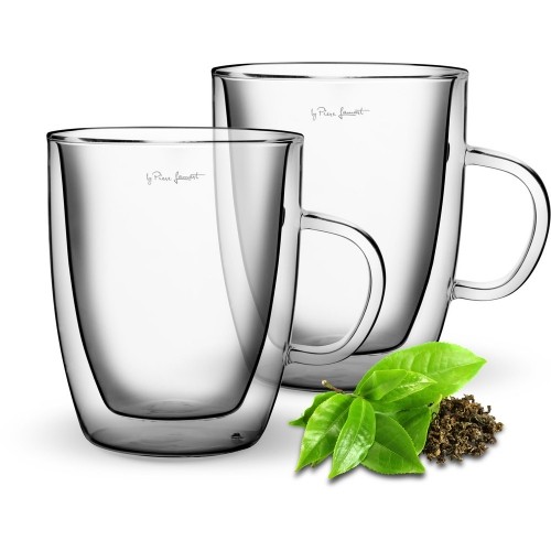 Borosilicate Glass Tea Cups Lamart LT9008 Vaso Set of 2 420 ml image 1
