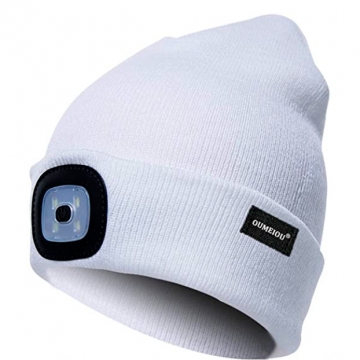 One size теплая вязаная шапка со светодиодной подсветкой  (white)